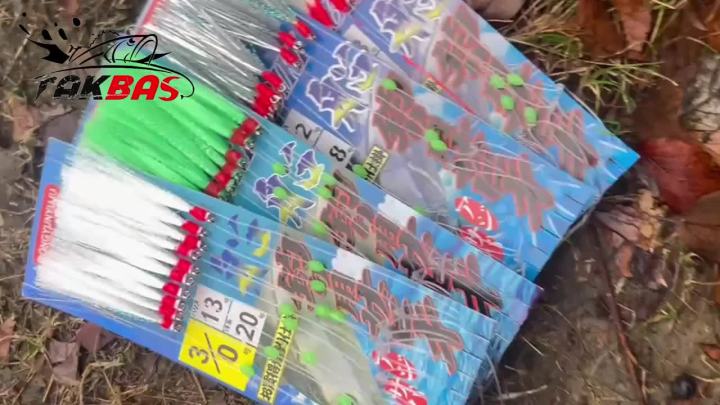 TAKBAS 1Pack/10Hooks Sabiki Bait Rig, Sea Fishing Hooks, Mackerel Lures Hooks, Freshwater & Saltwater Fishing, Fishing Tackle