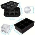 6-Grid Ice Silicone Cube Mold Tray DIY Freeze Ice Maker Creative Ice Cube Mold Barware Tools Perfect for Freezer, Cocktail. 