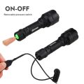 C8 LED Flashlight White/Green/Red Tactical Hunting Rifle Lantern+Pressure Switch+Rail Scope Mount+18650+USB Charger.