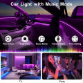 3M Neon LED Car Interior Lights USB LED Strip Fiber Optic Lights Wireless App Control Sync to Music RGB LED Ambient Lighting Car.