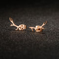 1 Pair Trendy Cute Deer Horn Stud Earrings Stainless Steel Antler Earing for Women Small Animal Earings Fashion Jewelry Xmas.