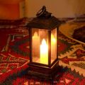 Acrylic Plastic Battery Operated Mini Lantern | LED Lamp Candle for Vintage Antique Decoration (Square, 1). 