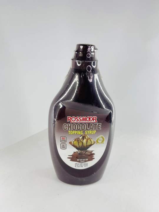 Rossmoor Chocolate Topping Syrup 623 g | Best Fat Free Chocolate Syrup made with Real Chocolate | Premium Quality in Best Price