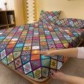 1 Bohemian patterned frosted bedsheet, bedroom printed bedspread, bedding (excluding pillowcases).
