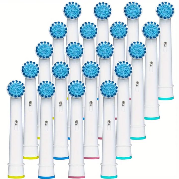 Pack De 4 Brossettes Oral-B PRO Sensitive Clean - Têtes De Rechange Compatibles Avec Les Brosses à Dents Braun Oral-B