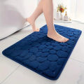 Coral velvet super absorbent and anti slip bathroom mat, quick drying, machine washable, soft and thickened door mat. 