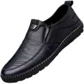 Mens PU Leather Loafers Non Slip Walking Flats Breathable Outdoor Slip on Casual Shoes for Male Work Office Driving Sneakers2. 