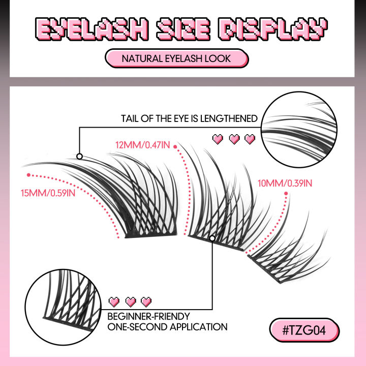 GROINNEYA%20Lash%20Clusters%20Cat%20Lashes%20Winged%20End%20Eye%20Elongated%20Eyelashes%20Eyelash%20Clusters%20Kit%20DIY%20at%20Home%20Eyelash%20Extensions%20-%20Image%206