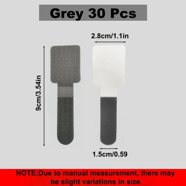 10/20/30pcs%20Reusable%20Hook%20and%20Loop%20Cable%20Ties%20Cord%20Rope%20Holder%20Self%20Adhesive%20Adjustable%20Cord%20Organizer%20Home%20Office%20Essentials%20-%20Image%208