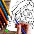 28 Pages Original Cute Monsters Coloring Book for Adult | Colouring Book Drawing Supplies for Christmas, Thanksgiving, Halloween. 
