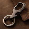 Classic Men Mini Keychain Outdoor Multi-Functional 2-In-1 Metal Bottle Opener With Two Key Rings For Boy Gifts.