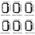 Case with Tempered Glass Screen Protector for Apple Watch Series 9/8/7/6/5/4/3/SE ,Slim Guard Bumper Full Hard PC Protective Cov. 