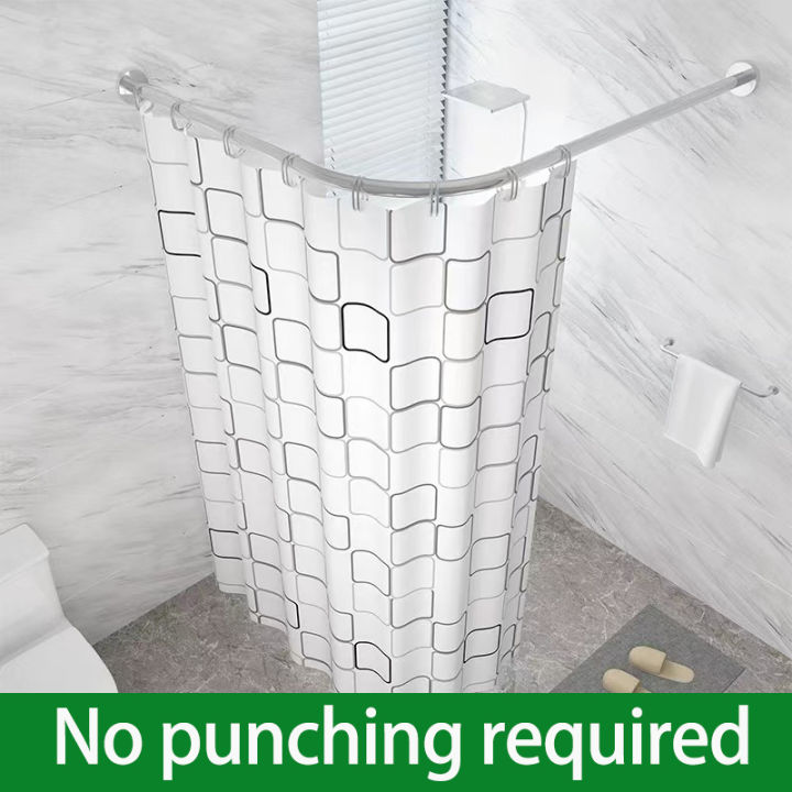Punch-Free%20Shower%20Curtain%20Pole%20Arc%20L-Shaped%20Stainless%20Steel%20Retractable%20Rail%20Rod%20White/black%20Telescopic%20Rod%20-%20Image%202