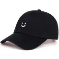 Unisex Smiling Face Embroidery Baseball Caps Spring Autumn Outdoor Adjustable Casual Hats Sunscreen Hat. 