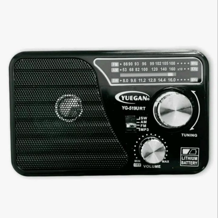 Radio - All in One Portable Radio Rechargeable FM - AM - SW Portable World Bands Receiver MP3 USB - Memory Card - AUX Supported