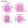 Lotus Flower Frog Tadpole Lotus Flower DIY Resin Jewelry Accessories Silicone Mold Handmade Chocolate Flip Cake Baking Molds.