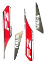 Yamaha Fz V1 Black Bike Red Full Sticker Kit. 