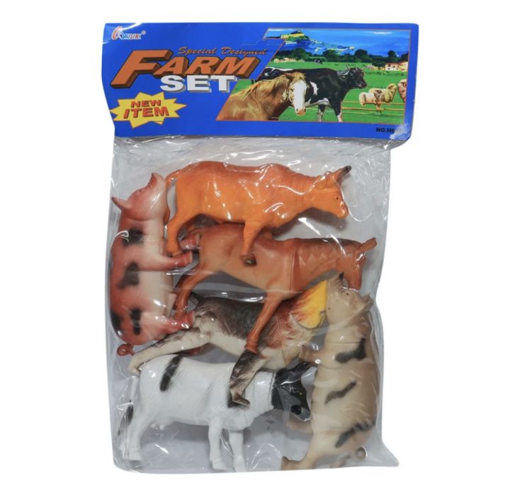 Farm Animal Toys Pack of 6- Plastic Farm Animals for Toddlers