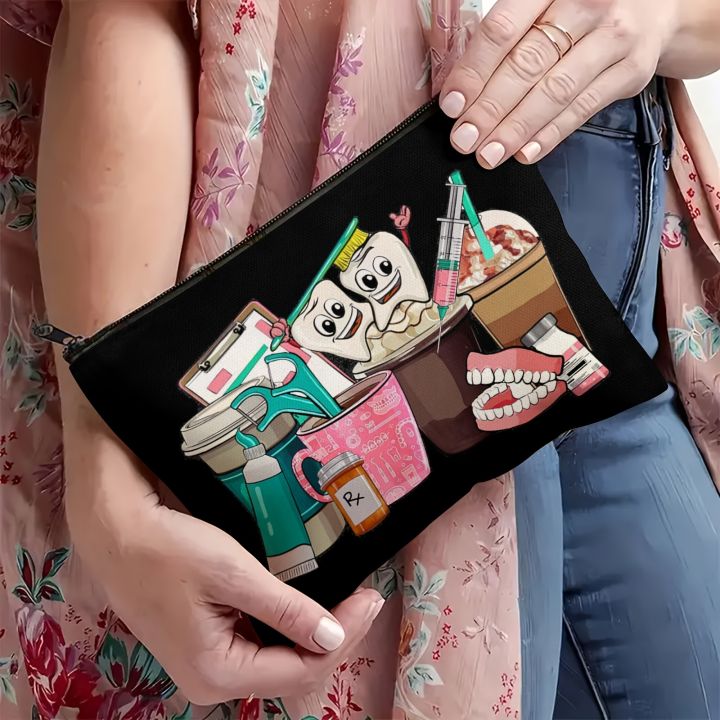A%20Dental%20hygienist%20makeup%20bag%20-%20women's%20multifunctional%20zipper%20bag,%20jewelry%20storage%20bag,%20perfect%20travel%20zipper%20small%20storage%20bag%20-%20Image%204