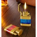 Creative Retro Grinding Wheel Flint Metal Lighter for Men. 