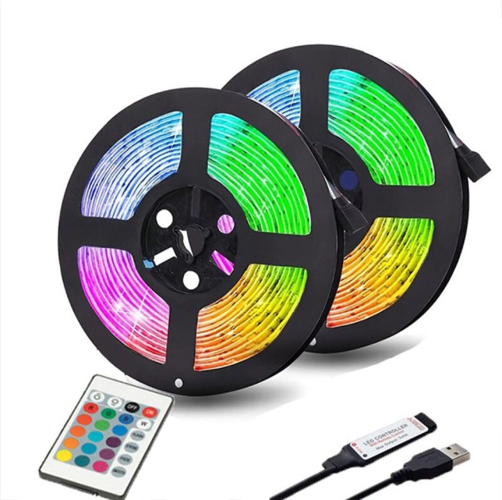 Led USB Strip Light 2M Colour change RGB LED Flexible Lights With 60 Bulbs