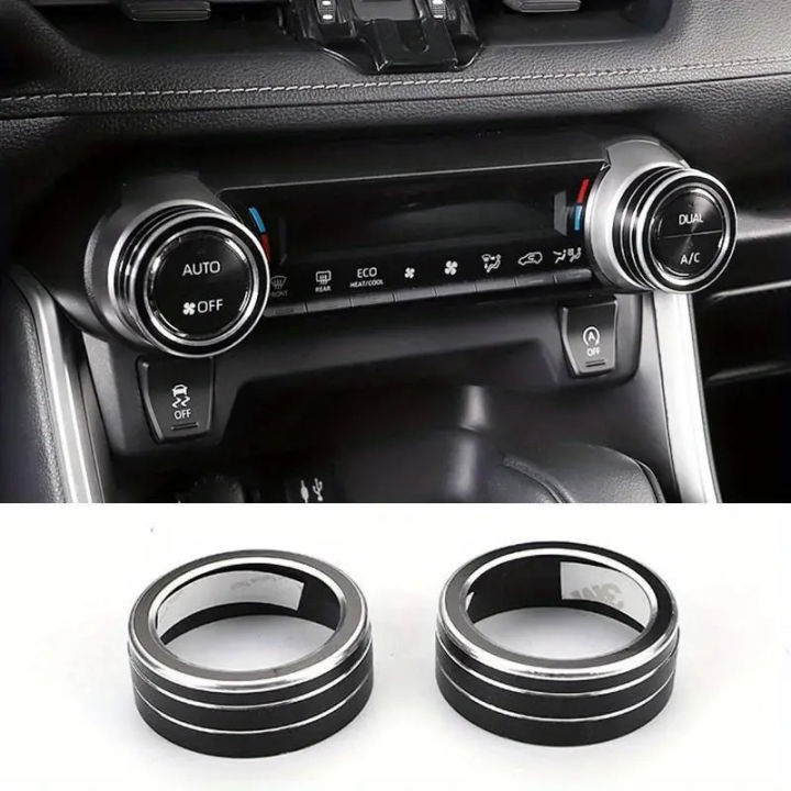 For%20Toyota%20RAV4%20WILDLANDER%202020-2025%202pcs%20Aluminum%20Air%20Conditioner%20Climate%20Control%20Knob%20Cover%20Radio%20Volume%20Button%20Ring%20Cover%20-%20Image%202