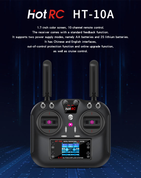 HotRC%20HT-10A%202.4G%2010CH%20Multi-Functional%20Transmitter%20HT10A%20Left/Right%20Hand%20Remote%20Control%20w/F-10A%20Receiver%20for%20RC%20Aircraft%20Plane%20-%20Image%202