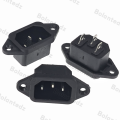 Bolantedz 3/5/10pcs/lot IEC 320 C14 3Pins Male Plug Panel Power Inlet Sockets Connectors AC 250V 10A.