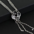 Movie 007 Algerian Loveknot Necklace Vesper Lynd Casino Royale Bond Girl Love Knot Necklace Vintage Silver Plated Women Jewelry. 