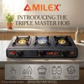 Non-Stick 3 Burner Gas Cooker Cosmo Burner. 