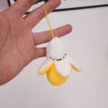 1-20 Pcs Unisex Bag Pendants Charms Plush Dolls Peeled Banana Cute Kawaii Sweet Trendy Bag Accessories Multifunctional Keychains.