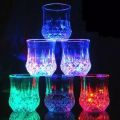 Magic LED Multicolor Changing Flash Light Up Cups Party Glittering Glass Water Flashing Shots Light Drinking Glowing. 