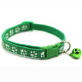 Adjustable Cat Collar with Bell – Paw Print Design. 