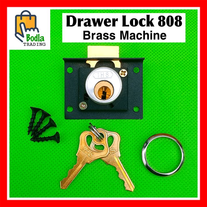Drawer Lock 808 22mm Original Brass Machine With 4 Pcs Screw | Daraz.pk