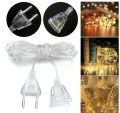 3M 5M Power Extension Cord For EU Plug LED Holiday Light String Extension Standard Switch Cable Christmas Curtain Light. 