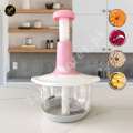 FALARI Multifunctional Hand Pushing Cooker vegetable grater   Chopper Manual Teakan Chop Chopper Blender Manual  2L. 