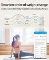 Weight scale Bluetooth with Body Mass Weight Indicator in Mobile app & Indoor temperature with smart record maker. 
