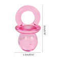 50pcs Mini Acrylic Blue Pink Pacifier Nipple Gender Reveal Table Scatter for Baby Shower Kids Birthday Party Decoration Supplies.
