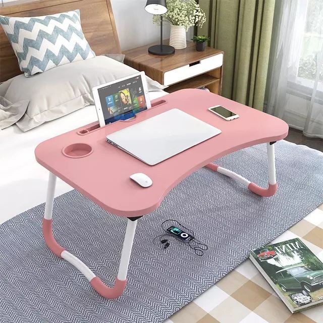 Portable Laptop Table Foldable Dormitory Bed Laptop Desk Book Reading ...