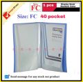 Display Book FC Legal Size 40 pocket Plastic File Folder Display Presentation Book Random color- 1pcs.