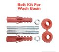 MS Bolt Kit For Wash Basin, Wall Rack, Multipurpose Bolt Kit Mild Steel. 