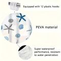 1pc With Pattern Shower Curtain PEVA Waterproof Shower Curtain Bathroom Partition Curtain Bathroom Decoration Accessories.