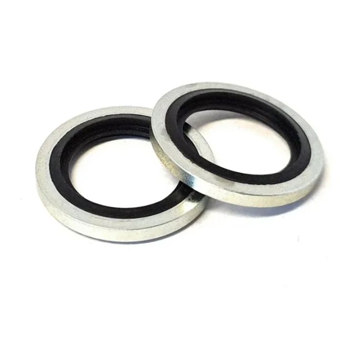 10pcs Zinc Plated Bonded Seal Washers Hydraulic Oil & Petrol Resistant Gaskets M6-M30 Assorted Sizes