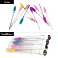 50Pcs Eyelash Brush Tube Disposable Mascara Wands Tube Reusable Lash Spoolies Brush Dust-proof Cleaner Storage Tubes. 