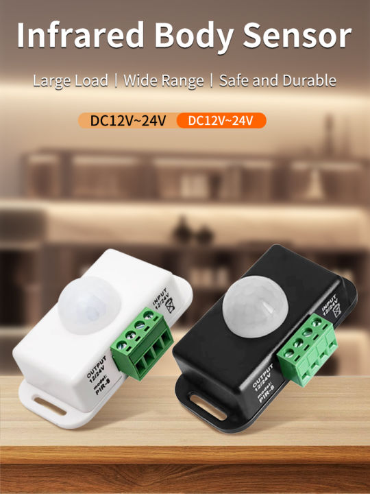 DC%2012-24V%20PIR%20Motion%20Sensor%20Switch%20-%20Adjustable%20Delay%20Infrared%20Human%20Detection%20Ideal%20for%20LED%20Lights%20and%20Wardrobe%20Strip%20-%20Image%202