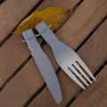Tiartisan Titanium Foldable Cutlery (Stainless Steel Handle) Portable Outdoor Camping Tableware Hiking Folding Fork Spoon Knife.