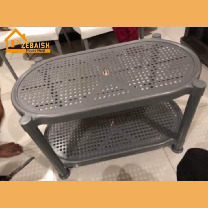 Plastic table, folding table, dining table, two step table, centre table, khana ki maiz ZEBAISH HOUSEHOLD