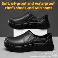 New men's soft oil-proof waterproof rain boots indoor and outdoor chef shoes EVA material comfortable and light garden shoes 45. 