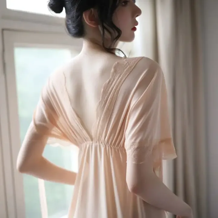 Nightgowns%20Women's%20Silk%20Lace%20Clothes%20for%20Sleepwear%20Pajamas%20Nightwear%20Hot%20Romantic%20New%20Woman%20Summer%20Sleep%20Offer%20Top%20Dress%20-%20Image%205