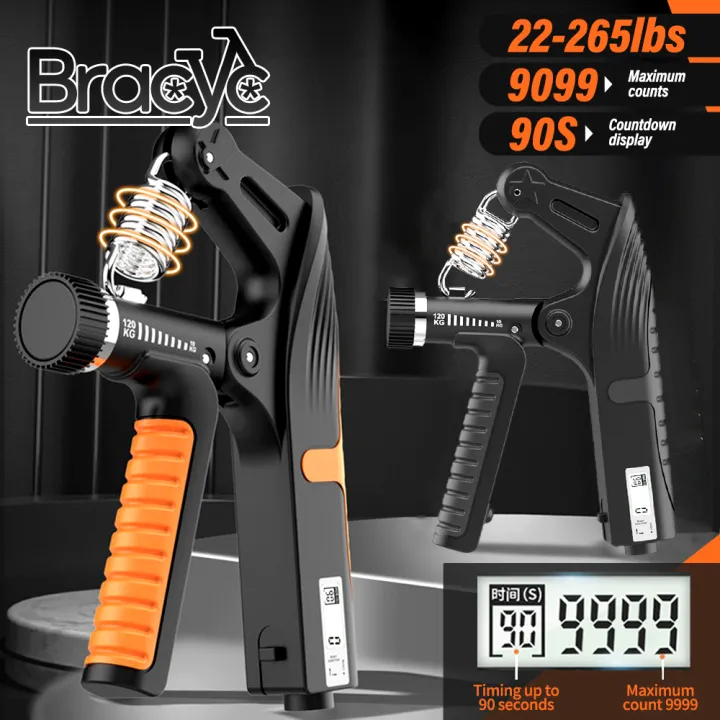 10-120kg Adjustment Countdow Hand Grip Strengthener Hand Forearm ...